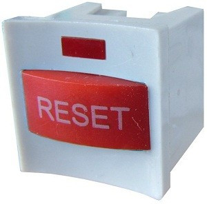 Buton reset, cu led, cu retinere, 15x15x16mm, 124616 foto