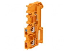 Conector &Icirc;mbinare Șine 0,2-4mm2 2 Borne Portocaliu