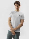 Tricou regular unicolor pentru bărbați - alb, 4F Sportswear