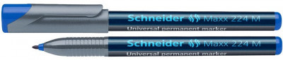 Universal Permanent Marker Schneider Maxx 224 M, Varf 1mm - Albastru foto