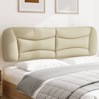 vidaXL Pernă pentru tăblie de pat, crem, 180 cm, material textil foto