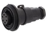 Conector circular BULGIN PXV0740/S/07 mufă mamă 6 pini 5A 277V IP68 IP69K 7-9mm