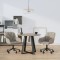 Gossi scaune rotative de bucatarie, 2 buc., gri deschis, catifea