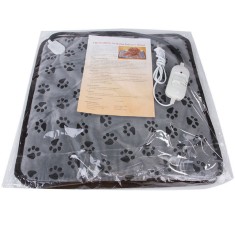 Covoras electric Damar, pentru incalzirea animalelor de companie, 70x50, Impermeabila, Rezistenta la uzura, Temperatura reglabila si constanta, Gri/Ne
