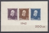 ROMANIA 1942 LP 148 TITU MAIORESCU COLITA NEDANTELATA STAMPILATA