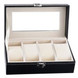 Cumpara ieftin Caseta Organizare 4 Ceasuri - Inchidere cu Clema - WZ3707, Watchbox