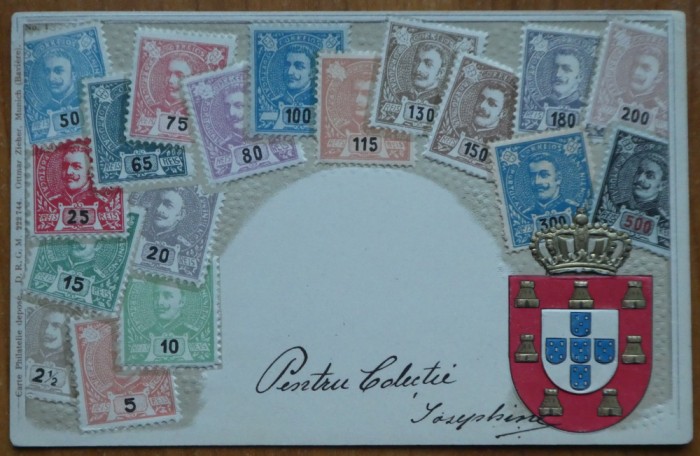 Uniunea Postala Universala , Spania , circulata in Bucuresti , embosata ,1904