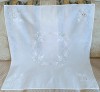 Fata de masa Vintage din bumbac cu broderie manuala si insertii croset