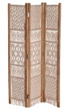 Paravan decorativ lemn bumbac maro 123 x 180 cm