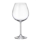 Pahar Vin Cristal, Bohemia, Transparent, Capacitate 0,65L, Diametru 10cm, Inaltime 22.5cm, Oem