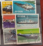 TS21 - Timbre serie DDR 1981 Mi 2651-56 Maritim - Vapoare, Stampilat