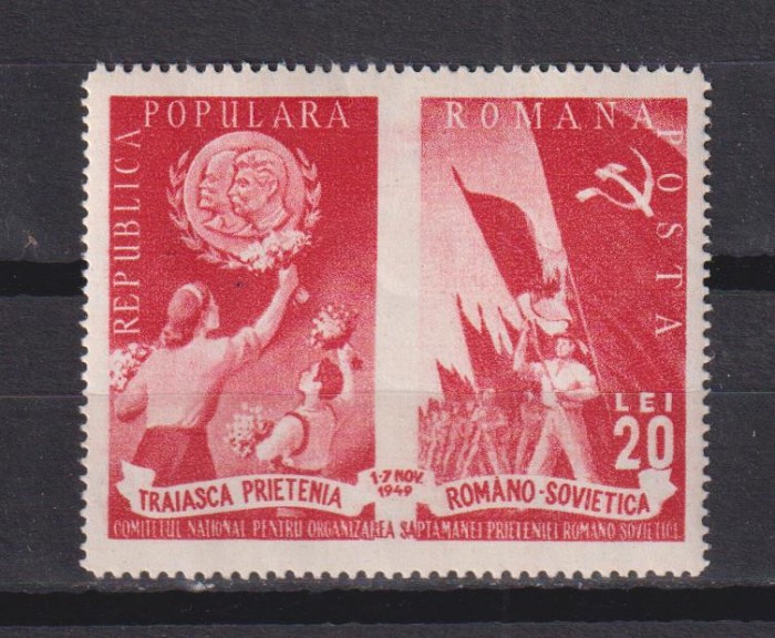 PRIETENIA ROMANO SOVIETICA 1949 LP.257+257a MNH
