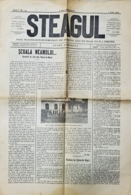 STEAGUL - FOAIA NATIONALISTILOR - DEMOCRATI DIN PRAHOVA , ANUL I , NR. 39 , 1 IULIE , 1912 foto
