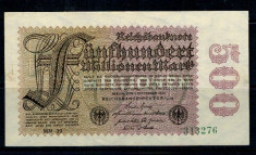 Germania 1923 - 500 millionen Mark, circulata foto