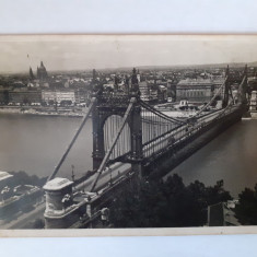 Carte poștală cu Podul Elisabeta din Budapesta în 1972