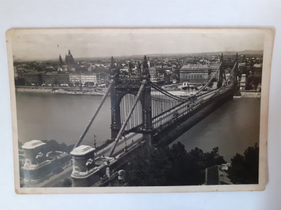 Carte poștală cu Podul Elisabeta din Budapesta &amp;icirc;n 1972 foto