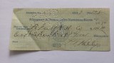 SUA- Cec emis de Farmers &amp; Merchants National Bank-1939-Valoarea 104,84 Dolari