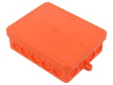 Cutie de conexiuni IP55 100x125x40mm Roșu