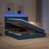 Cumpara ieftin Pat cu LED si saltea albastru 160 x 200 cm Tesatura