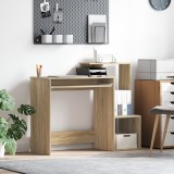 VidaXL Birou de Calculator Sonoma Oak Stejar Sonoma MDF cu furnir de stejar