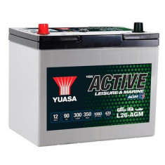 Baterie Yuasa 12V 90AH/300A activ activ și AGM marin (L+ Standard) 259x168x232 B00 (AGM/Deep Cycle/Dual Scop)