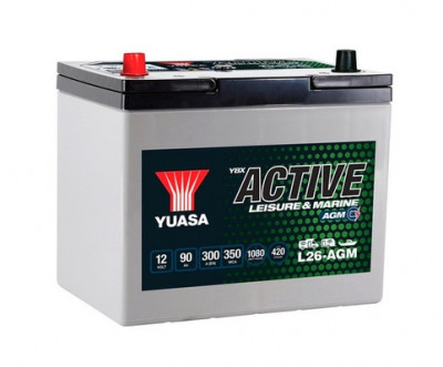 Baterie Yuasa 12V 90AH/300A activ activ și AGM marin (L+ Standard) 259x168x232 B00 (AGM/Deep Cycle/Dual Scop) foto