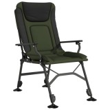Scaun de pescuit cu cotiera, pliabil, verde