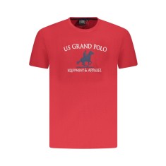 U.S. Grand POLO Tricou barbati cu imprimeu, din bumbac, rosu, S