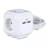 PRELUNGITOR CUBIC 3X1.5MM 1.4M 4 CAI 16A + 2 USB 2.1A, V-TAC