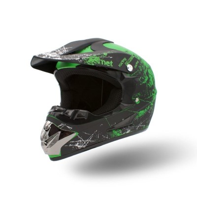 Casca motocross/enduro copii XTR 125, culoare negru/lime, marime YL Cod Produs: MX_NEW XTR125-942L foto