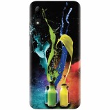 Husa silicon pentru Huawei P Smart 2019, Abstract Color Bottles Splash