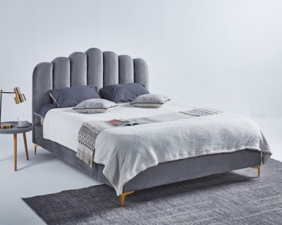 Pat Cloud 180x200 cm Tapitat Catifea Gri Somiera Inclusa (cod ML 2006-04) foto