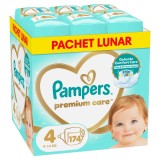 Scutece Premium Care XXL Marimea 4 pentru 9-14kg, 174 bucati, Pampers