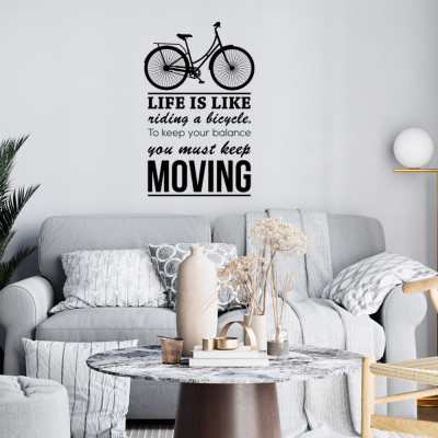 Sticker Decorativ - Riding a bicycle foto