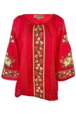 Bluza tip ie dama RIAG, marime XL, rosu/bej