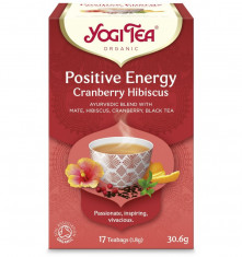 Ceai bio Energie Pozitiva Merisor si Hibiscus, 17 pliculete 30.6g Yogi Tea foto