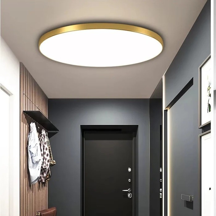 Plafoniera LED SOLIS 47cm 48W Lumina Rece Auriu