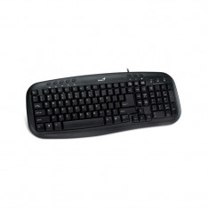 Tastatura Genius KM200, Wired, USB, 440 x 139 x 20 mm, Taste Numerice, Cablu 1.5 m, Layout International, Negru