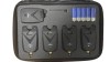 Set 4 Avertizori Pescuit cu Statie EastShark FA 213 (4+1), LED, Volum/Ton Reglabil, Raza 200m, Anti-Furt Lanseta