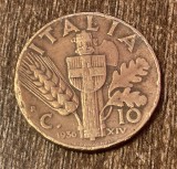 C50 - Moneda foarte veche - Italia - 10 centesimi - 1936