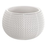 Ghiveci decorativ pentru flori, rotund, alb, 29x19.5 cm, Splofy Bowl, Prosperplast