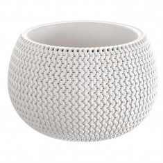 Ghiveci decorativ pentru flori, rotund, alb, 29x19.5 cm, Splofy Bowl