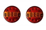 2 x Led Hamburger Lumini Spate Pentru Camion Caravana 24v