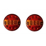 2 x Led Hamburger Lumini Spate Pentru Camion Caravana 24v