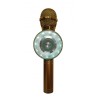 Microfon party , 1 difuzor , bluetooth , cititor stick , card , karaoke style , Premium Quality , auriu