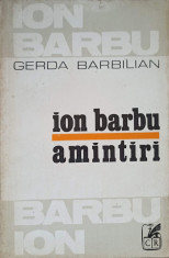 ION BARBU. AMINTIRI-GERDA BARBILIAN foto