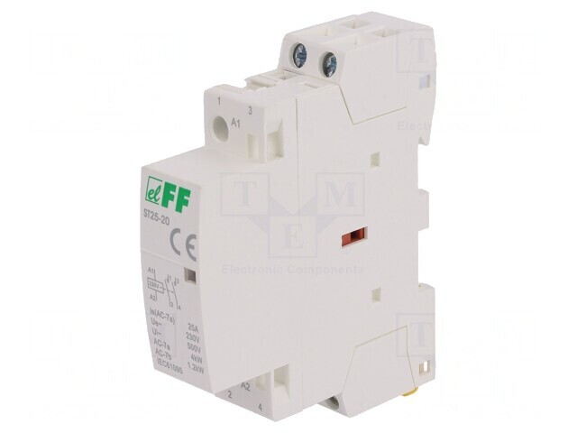 Contactor 2P 25A 230VAC NO IP20