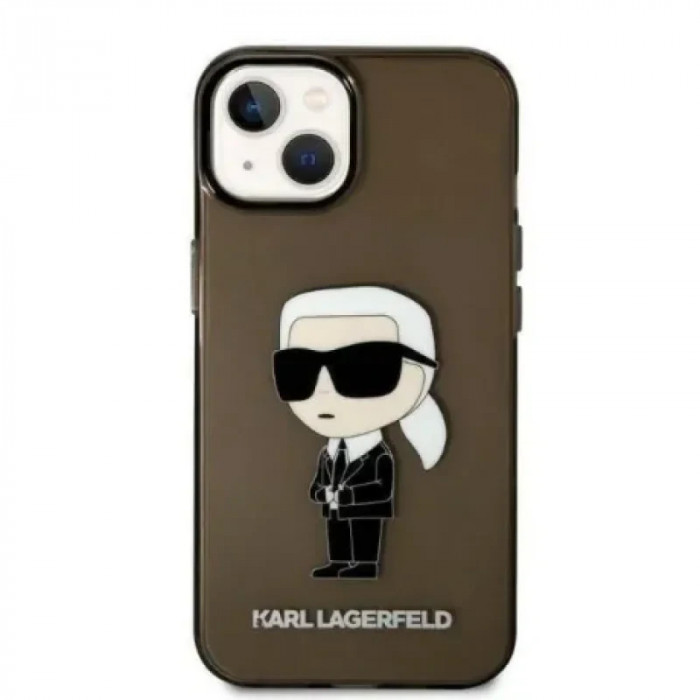 Husa Cover Karl Lagerfeld IML Ikonik NFT pentru iPhone 14 Black