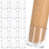 Set 16 protectii transparente pentru picioare mobilier, PVC 18 mm