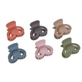 Set Clame Păr, Inimi, Textură Mată, Multicolor, 3cm, 6 Bucăți, Oem